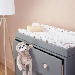 Changing Pad Liner White With Gray Edge - Cloud Island⢠3pk