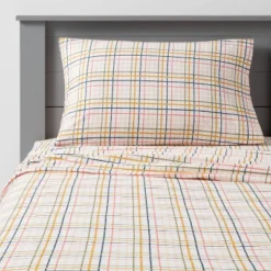Plaid Print Cotton Kids' Sheet Set - Pillowfort™ -Baby Products Store GUEST 066fee74 4bf5 465b b06b 5263416a00c4