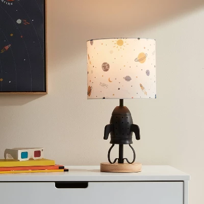 Spaceship Figural Kids' Table Lamp Black - Pillowfort™ 3 Spaceship Figural Kids' Table Lamp Black - Pillowfort™
