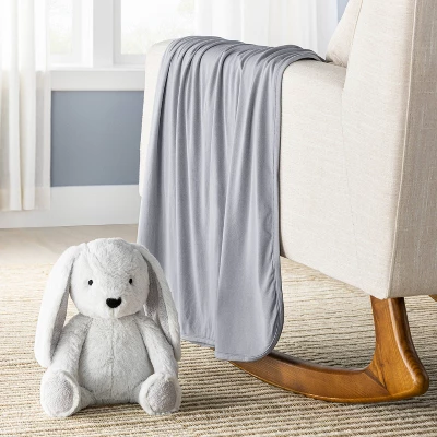 Rayon From Bamboo Swaddle Baby Blanket - Gray - Cloud Island™ 3 Rayon From Bamboo Swaddle Baby Blanket - Gray - Cloud Island™