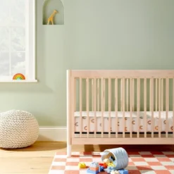 Polyester Rayon Fitted Crib Sheet - Rainbows - Cloud Islandâ˘