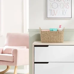 Featured Products 17 Woven Diaper Caddy With Dividers - Cloud Island⢠Natural Woven