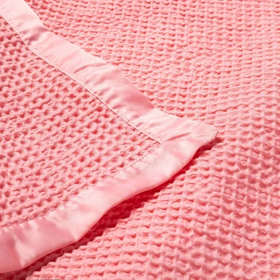 Waffle Blanket - Cloud Island™ Coral 4 Waffle Blanket - Cloud Island™ Coral - Image 2