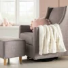 Faux Fur With Channel Carving Baby Blanket - Cream - Cloud Island™