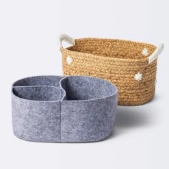 Braided Water Hyacinth With Tufted Embroidery Diaper Caddy Basket - Cloud Island™ 7 Braided Water Hyacinth With Tufted Embroidery Diaper Caddy Basket - Cloud Island™ -Baby Products Store GUEST 4af8ac84 e21a 4e49 9482 b52190eda164