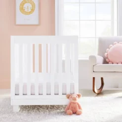 Polyester Rayon Jersey Fitted Crib Sheet - Cloud Island⢠Pink Gingham