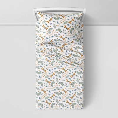 Insect Print Cotton Kids' Sheet Set - Pillowfort™ 3 Insect Print Cotton Kids' Sheet Set - Pillowfort™