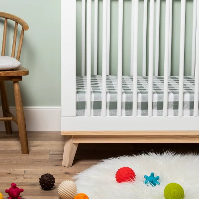 Fitted Crib Sheet - Cloud Island™ Green Gingham 3 Fitted Crib Sheet - Cloud Island™ Green Gingham