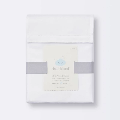 Fitted Crib Sheet Solid - Cloud Island™ White 6 Fitted Crib Sheet Solid - Cloud Island™ White - Image 4
