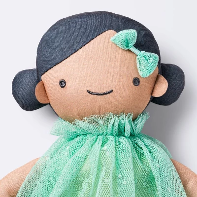 Plush Doll With Mint Dress - Cloud Island™ 4 Plush Doll With Mint Dress - Cloud Island™ - Image 2