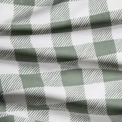 Fitted Crib Sheet - Cloud Island™ Green Gingham 5 Fitted Crib Sheet - Cloud Island™ Green Gingham - Image 3