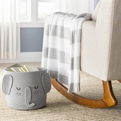 Chenille Stripe Baby Blanket - Gray And White Stripes - Cloud Island™ 3 Chenille Stripe Baby Blanket - Gray And White Stripes - Cloud Island™