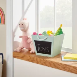 Rope Handle Kids' Storage Bin With Chalkboard - Pillowfortâ˘