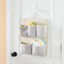 Wall Hanging Storage With Slub Stitching - Gray - Cloud Islandâ˘