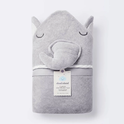 Baby Elephant Hooded Towel - Cloud Island™ Gray 4 Baby Elephant Hooded Towel - Cloud Island™ Gray - Image 3