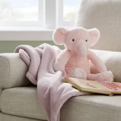 Plush Blanket With Soft Toy - Cloud Island⢠Pink Elephant