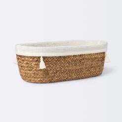 Natural Weave Oval Storage Bin With Waffle Weave Liner - Cloud Island™ 10 Natural Weave Oval Storage Bin With Waffle Weave Liner - Cloud Island™ -Baby Products Store GUEST a3de4f61 51cd 4f96 91ff 73a5dc516147