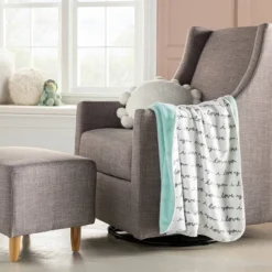 Plush Baby Blanket - I Love You Script - Cloud Islandâ˘