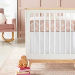 Crib Skirt - Solid White - Cloud Islandā¢