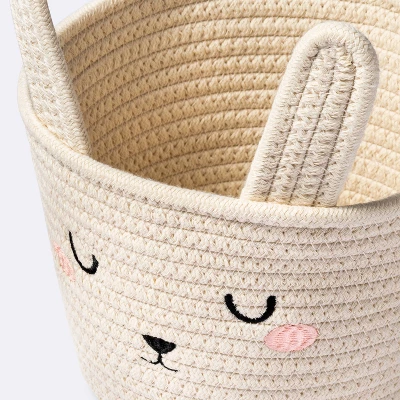 Coiled Rope Small Round Storage Basket - Rabbit - Cloud Island™ 4 Coiled Rope Small Round Storage Basket - Rabbit - Cloud Island™ - Image 2