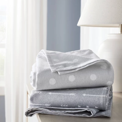 Flannel Swaddle Baby Blankets - Gray Arrows And Dots - 2pk - Cloud Island™ 3 Flannel Swaddle Baby Blankets - Gray Arrows And Dots - 2pk - Cloud Island™