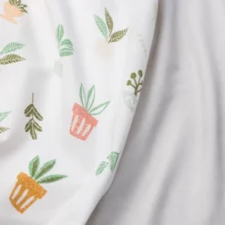 Fitted Crib Sheet - Cloud Island⢠- Plants/Gray - 2pk