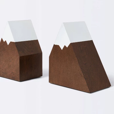 Mountain Peak Bookends - Cloud Island™ Brown 4 Mountain Peak Bookends - Cloud Island™ Brown - Image 2