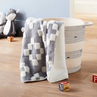 Plush Stroller Blanket Geo - Cloud Island™ Gray 3 Plush Stroller Blanket Geo - Cloud Island™ Gray