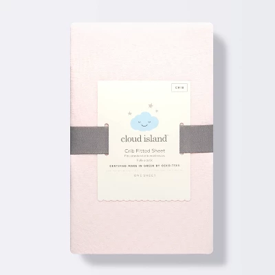 Polyester Rayon Jersey Fitted Crib Sheet - Cloud Island™ Light Pink 6 Polyester Rayon Jersey Fitted Crib Sheet - Cloud Island™ Light Pink - Image 4