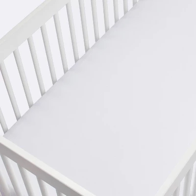 Fitted Crib Sheet Solid - Cloud Island™ White 4 Fitted Crib Sheet Solid - Cloud Island™ White - Image 2